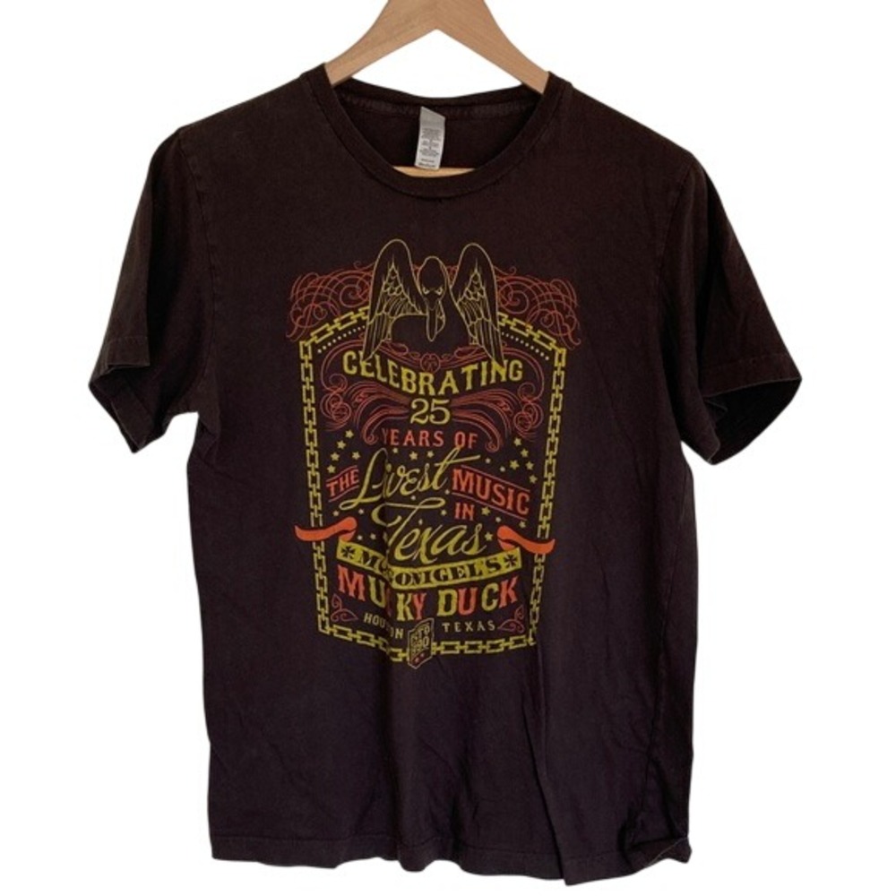 Houston‎ Texas McGonigels Mucky Duck 25 Year Anniversary Brown T Shirt Size M